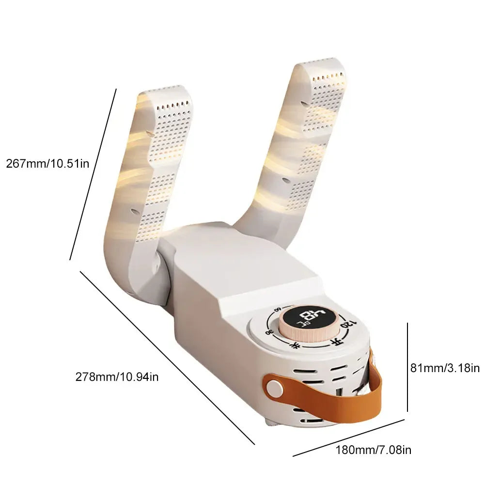 Portable Electric Shoe Dryer with Timer and Handle Multi Functional Boot Dryer Constant Temperature and Fast Drying for Socks and Gloves Rainy Seasons